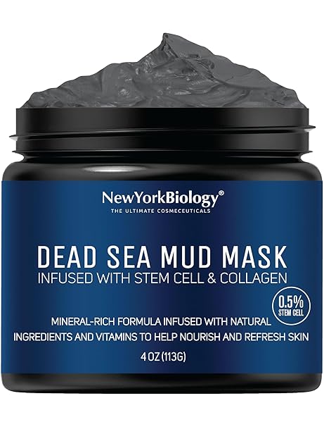 New York Biology Dead Sea Mud Mask for Face and Body | Spa Quality Pore Refiner for Oily Skin | Natural Skincare for Women & Men | Tighten Skin for A Healthier Complexion