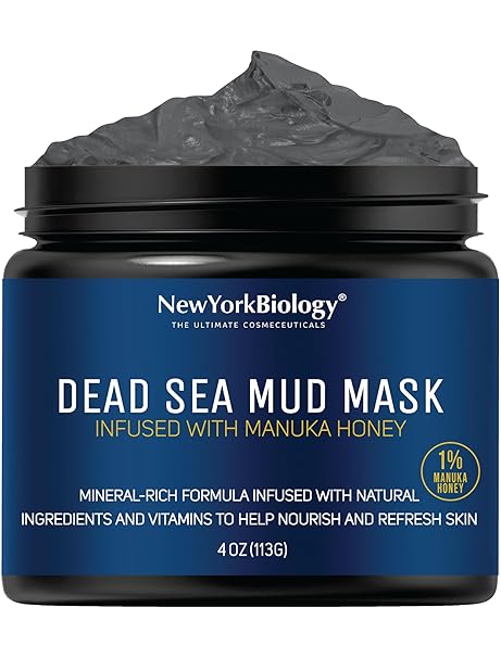 New York Biology Dead Sea Mud Mask for Face and Body | Spa Quality Pore Refiner for Oily Skin | Natural Skincare for Women & Men | Tighten Skin for A Healthier Complexion