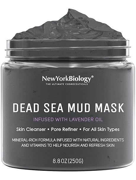 New York Biology Dead Sea Mud Mask for Face and Body | Spa Quality Pore Refiner for Oily Skin | Natural Skincare for Women & Men | Tighten Skin for A Healthier Complexion