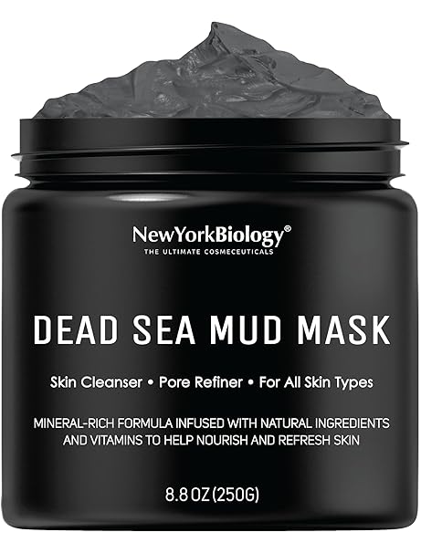 New York Biology Dead Sea Mud Mask for Face and Body | Spa Quality Pore Refiner for Oily Skin | Natural Skincare for Women & Men | Tighten Skin for A Healthier Complexion